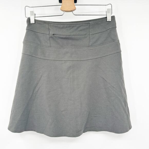 Athleta Womens Athleisure Tenniscore Ponte Twill Flare Mini Skirt Size 4 Olive - Picture 9 of 9